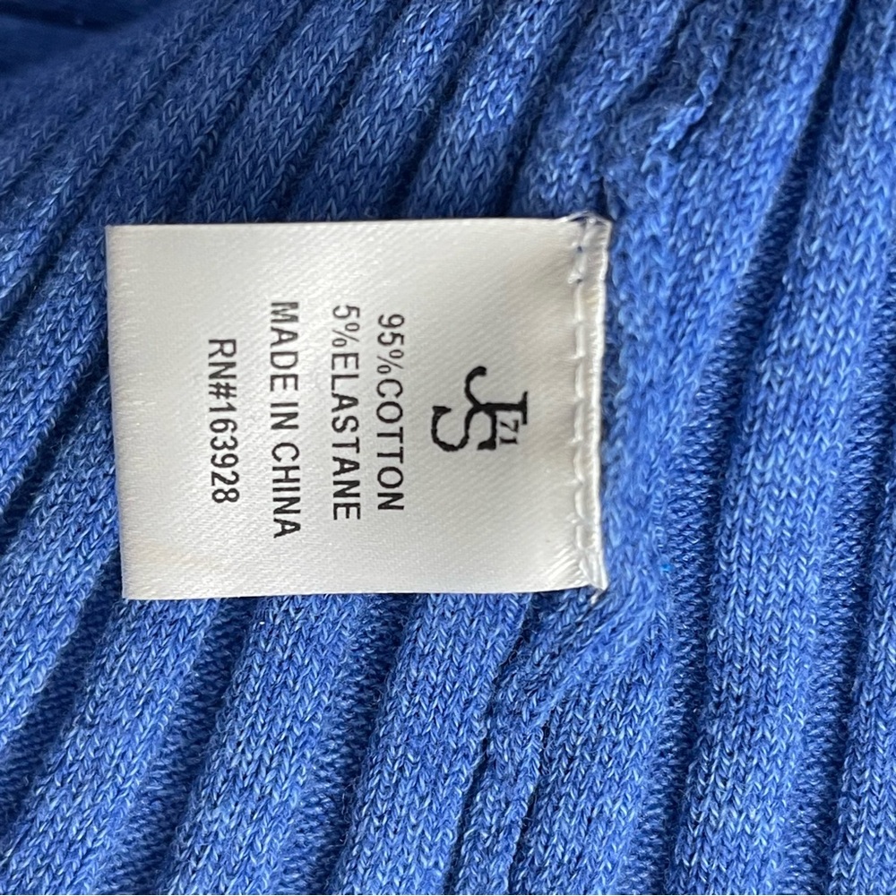 JS71 Mykonos Ribbed Polo Short Sleeve Blue Mini Dress Size Small - Picture 12 of 14